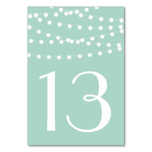 Lumières Fée Blanche | Carte Numéros de table de r (Par défaut)