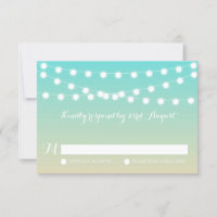 Lumières Fée Blanche | Carte RSVP Ombre Beach Wedd