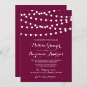 Lumières Fée Blanche | Faire-part de mariage de pa (Devant / Derrière)