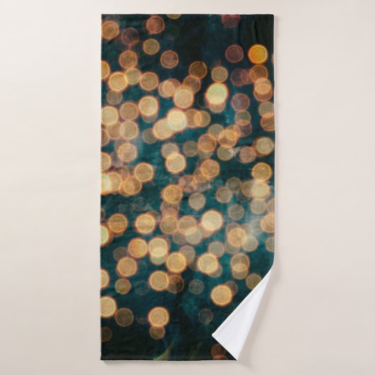 lumières fond abstrait, arrière - plan, noir, flou (Serviette de bain)