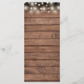 Lumières Guirlande Mariage Menu Bois Rustique (Dos)
