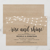 Lumières guirlandes de ferme rustique invitation p (Devant / Derrière)