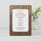 Lumières mariages Sur Invitation De Bois De Grange (Debout devant)