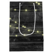 Lumières mariages Sur Sac Cadeau Moyen Bois (Dos)