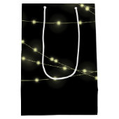 Lumières mariages Sur Sac Cadeau Moyen Noir (Dos)