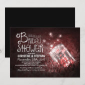 Lumières mason jarre & lucioles invitations de dou (Devant / Derrière)