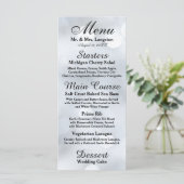 Lumières Menu Réception Paillettes Argent Blanc (Debout devant)