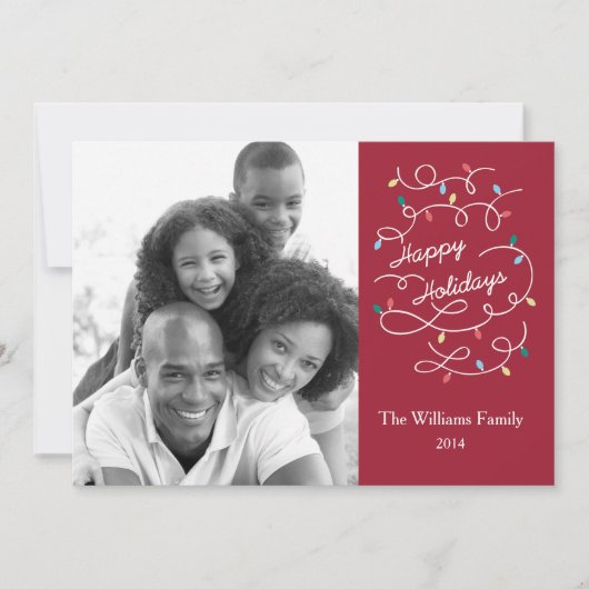 Lumières modernes Joyeux Joyeux Carte photo Groupo (Devant)