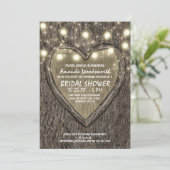 Lumières + Oak Tree Bark Invitations de douche nup (Debout devant)