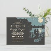 Lumières romantiques à cordes faire-part de mariag (Debout devant)