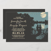 Lumières romantiques à cordes faire-part de mariag (Devant / Derrière)