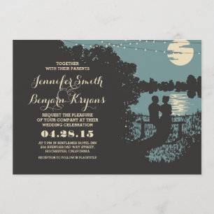 Lumières romantiques à cordes faire-part de mariag