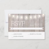 Lumières rustiques - Carte RSVP (Devant)