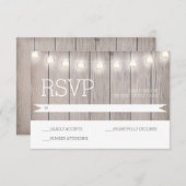 Lumières rustiques - Carte RSVP (Devant / Derrière)