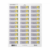 Lumières rustiques Étiquette florale jaune (Feuille entière)