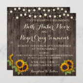 Lumières rustiques Faire-part de mariage de tourne (Devant / Derrière)