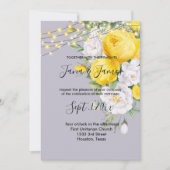 Lumières rustiques faire-part de mariage florale j (Devant)