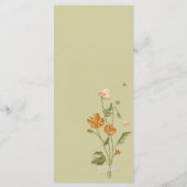 Lumières rustiques tendance de mariage floral menu (Dos)