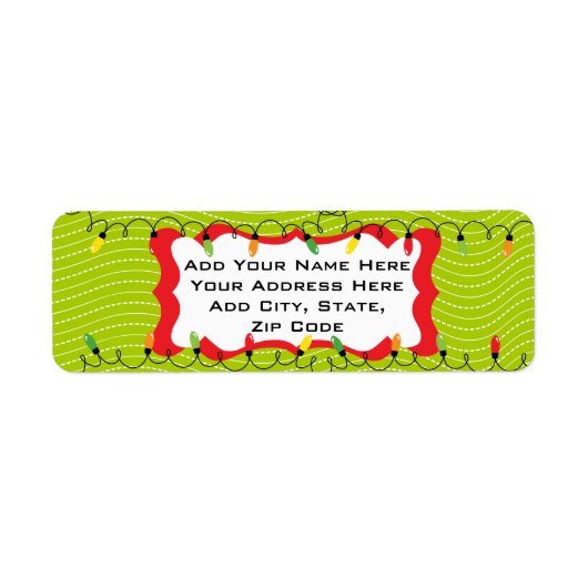 Lumières scintillantes Étiquettes de adresse de No (Devant)