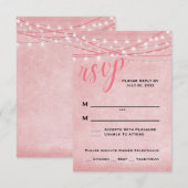 Lumières vives - Carte RSVP - Nuances de rose (Devant / Derrière)