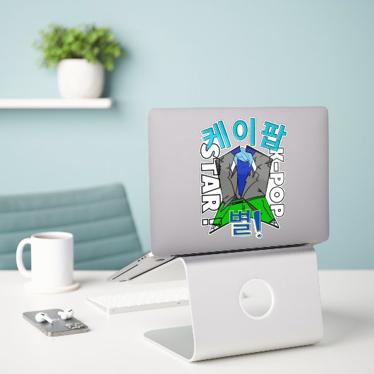 LUMINA K-Pop Idol Stickers (Laptop op bureau)