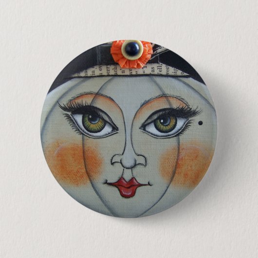 Lumina Pumpkin Halloween Ronde Button 5,7 Cm (Voorkant)