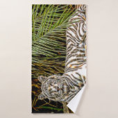 Luminaire blanc Tigre Abstrait (Serviette de bain)