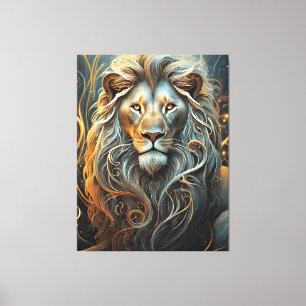 Luminaire du Lion : Impression sur toile de lumièr