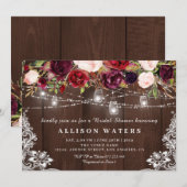 Luminaires à cordes rustiques invitation à la douc (Devant / Derrière)