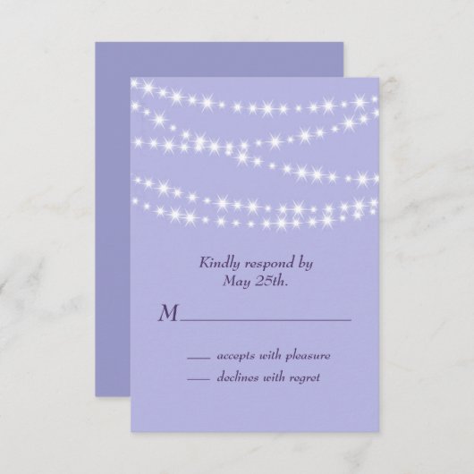 Luminaires à double étincelle RSVP violet (Devant / Derrière)