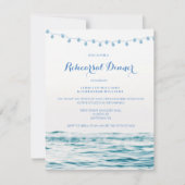 Luminaires bleus répétition dîner invitations (Devant)