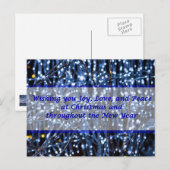 Luminaires bleus Texte Abstrait Carte postale de N (Devant / Derrière)
