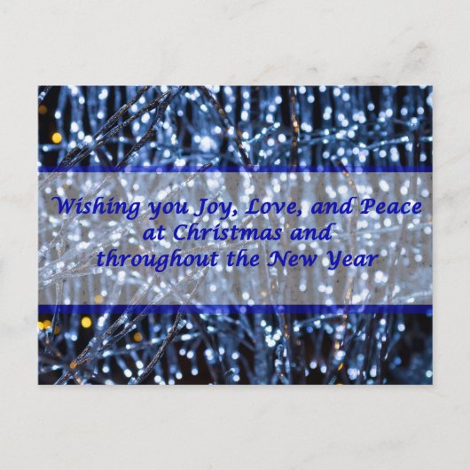 Luminaires bleus Texte Abstrait Carte postale de N (Devant)