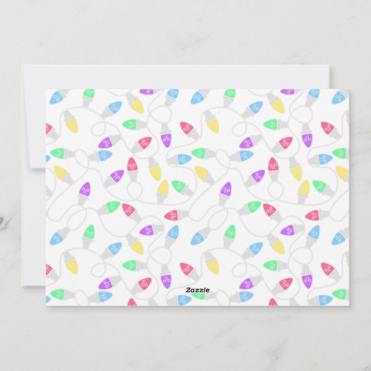 Luminaires lumineux Carte Vacances photo unique ho (Dos)