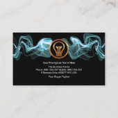 Luminescent Blue Electric Lightning Electrice Visitekaartje (Achterkant)