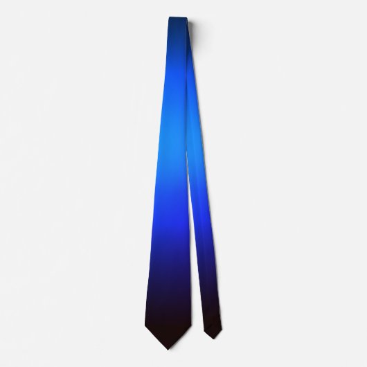 Luminescent Blue Gradient Ombre Stropdas (Voorkant)