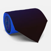 Luminescent Blue Gradient Ombre Stropdas (Opgerold)