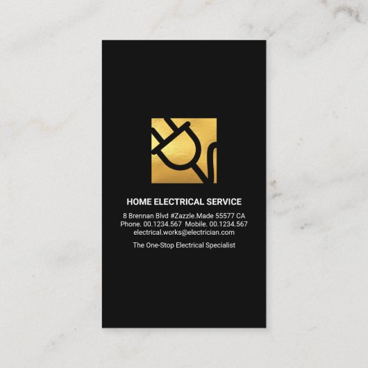 Luminescent Green Electrical Wave Electrice Visitekaartje (Achterkant)