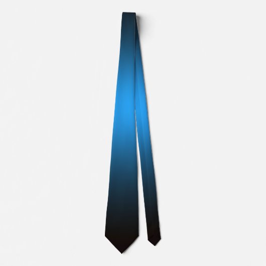 Luminescent Royal Blue Gradient Ombre Stropdas (Voorkant)