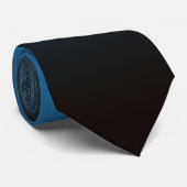 Luminescent Royal Blue Gradient Ombre Stropdas (Opgerold)