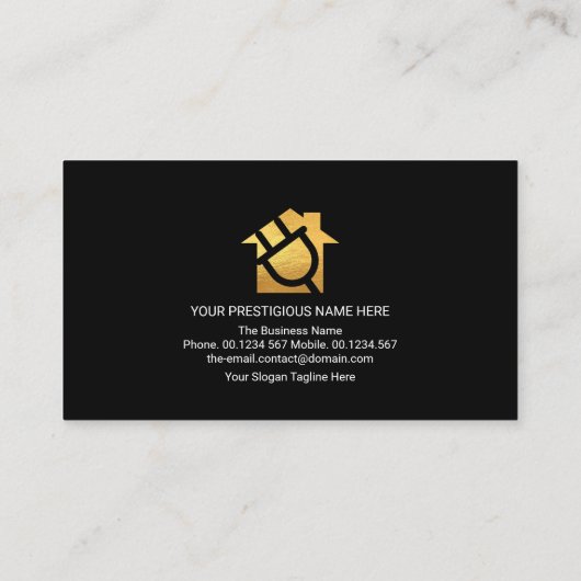 Luminescente elektrische bliksemstaking — elektric visitekaartje (Achterkant)