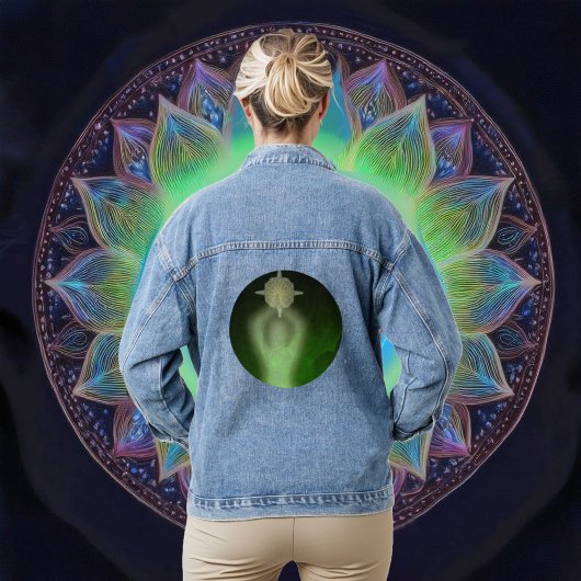 Luminescente veerkracht Groen Denim Jacket