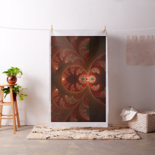 Lumineus Abstract matig Oranje rood fractal Stof