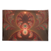 Lumineus abstract modern oranje fractal kussensloop (Achterkant)