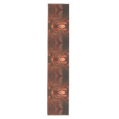 Lumineus abstract modern oranje fractal medium tafelloper (Voorkant)