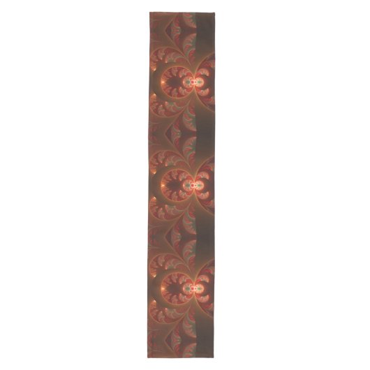 Lumineus abstract modern oranje fractal medium tafelloper (Voorkant)