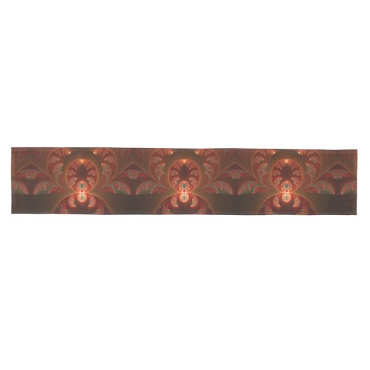 Lumineus abstract modern oranje fractal medium tafelloper (Horizontaal)