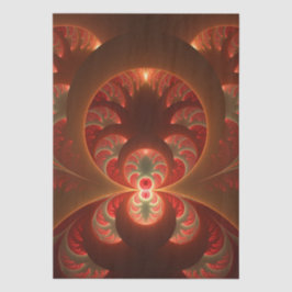 Lumineus abstract modern oranje fractal tissuepapier