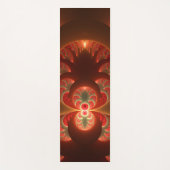 Lumineus abstract modern oranje fractal yogamat (Voorkant)