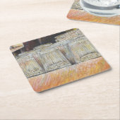 Lumineus equivalent van passieve bewegingen vierkante kartonnen onderzetter (Schuin)